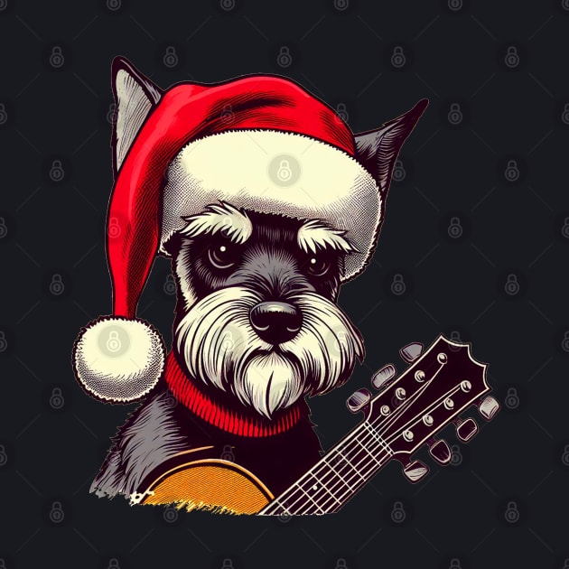 Perro schnauzer navideño con guitarra 1 by TheGhostLagarto15