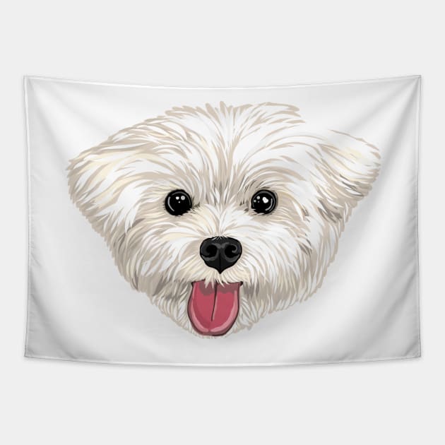 Maru the Maltese (face only) Tapestry by MichellePhong