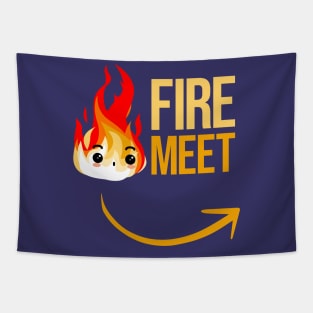 Fire Meet Gasoline Couples Matching Design Tapestry