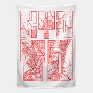 Kyoto, Kansai, Japan City Map Typography - Oriental Tapestry