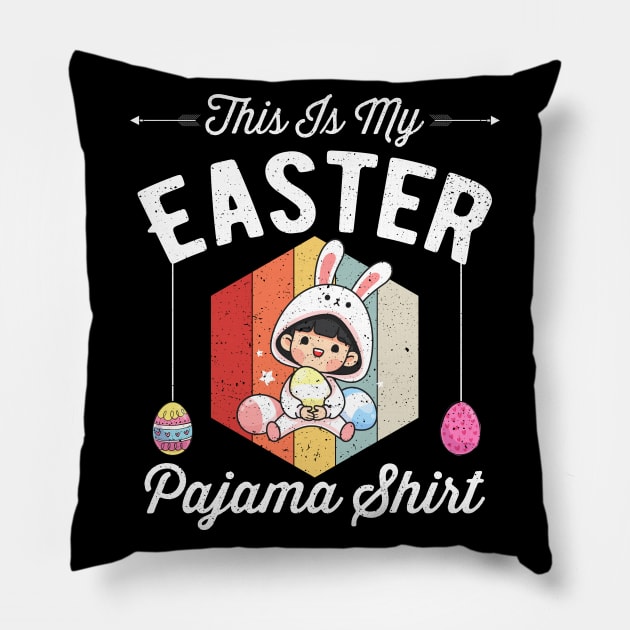 This Is My Easter Pajama Shirt Funny Easter Day Pillow by kevenwal