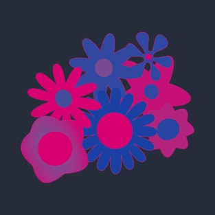 Bisexual Pride Simple Flowers T-Shirt