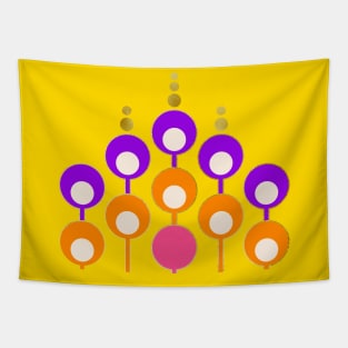 Groovy retro bubbles Tapestry