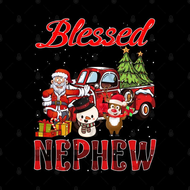 Blessed Nephew Red Plaid Christmas by intelus