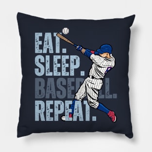 Eat Sleep Baseball Repeat Funny Baseball Player Pillow