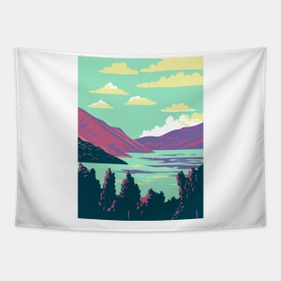 Deer Creek State Park in Wasatch County Utah USA WPA Art Poster Tapestry