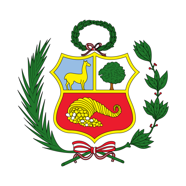 Peru - Escudo Peruano - Peru Coat of arm - Escudo Peruano - T-Shirt ...