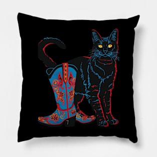 Cat Cowboy Expedition Sheriff Pillow