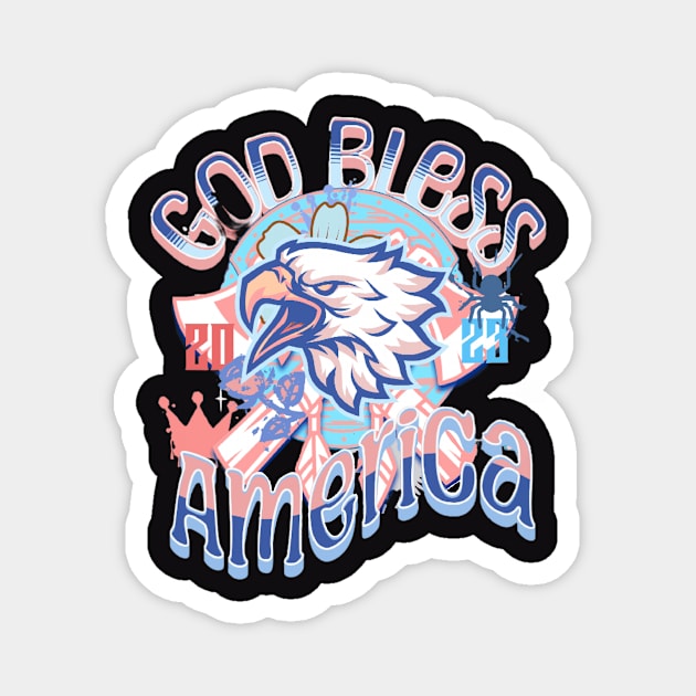 God bless America - eagle tshirt Magnet by Art_dorabox