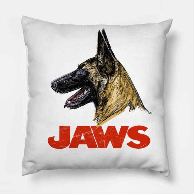 Belgian Malinois Pillow by Toby Wilkinson