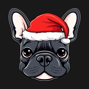 Santa French Bulldog Christmas Frenchie Puppy Dog Lover T-Shirt