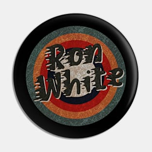 Retro Color Typography Faded Style Ron White Pin
