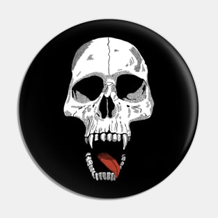 white demon skull Pin