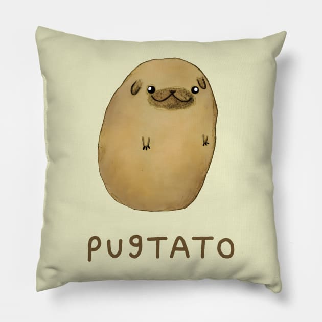 Pugtato Pillow by Sophie Corrigan