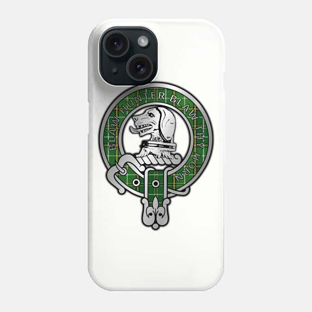 Clan Forrester Hunting Tartan Crest Phone Case by Taylor'd Designs