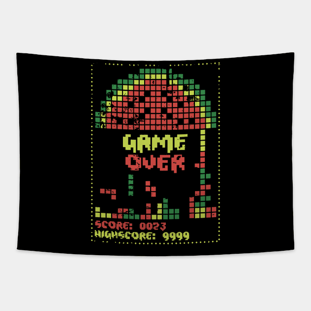 Gaming Watermelon Tapestry by Teravitha