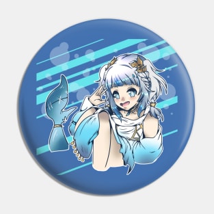 Vtuber Gawr Gura Greek Outfit Pin