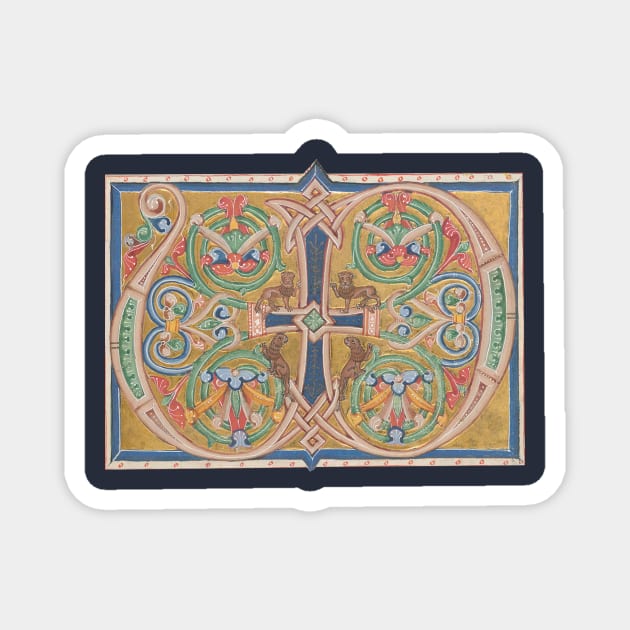 Illuminated Initial W Magnet by Artimaeus