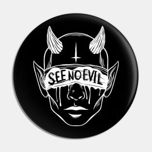 Devils head. See no evil Pin