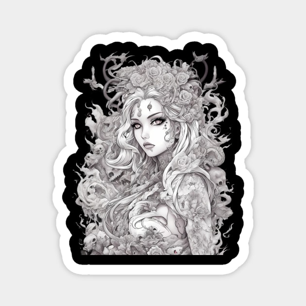 Zombie Tattoo Magnet by animegirlnft