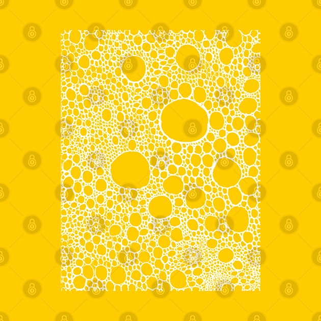 Dots pattern / circle pattern (white on yellow) by Saputello