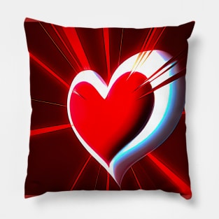 3D Look Artificial Intelligence Art Heart of Jesus Divine Mercy Abstract Expressionism Pillow