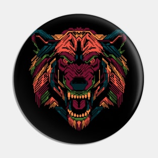 Wolf roar Pin