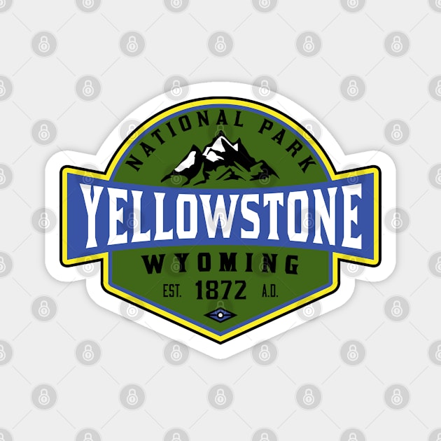 Yellowstone National Park Wyoming Camping Hiking Climbing Magnet by heybert00