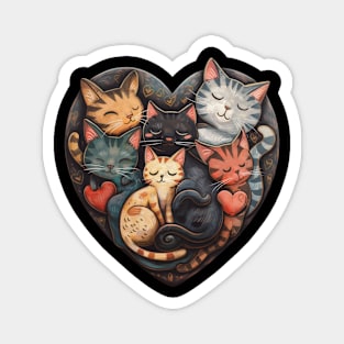 Cat Lovers Design Magnet