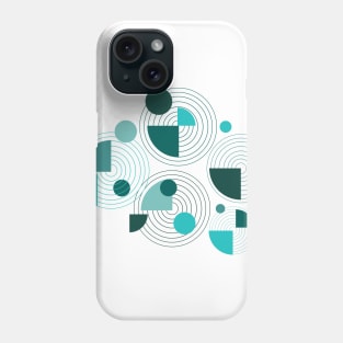 Blue abstract geometric modern minimal Phone Case