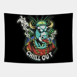 Hip Hop Bull Chill Out Artwork Tapestry