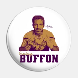 Gianluigi buffon brown vector Pin