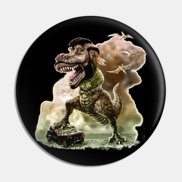 T Wrecks Dinosaur Pin by Mudge