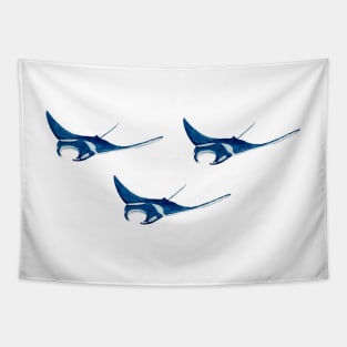 3 manta rays Tapestry