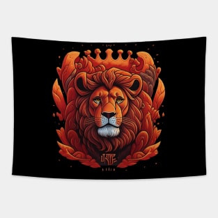 Lion face art Tapestry