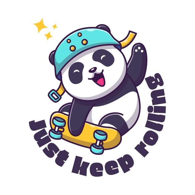 Adorable cute panda kawaii | just keep rolling by ramith-concept