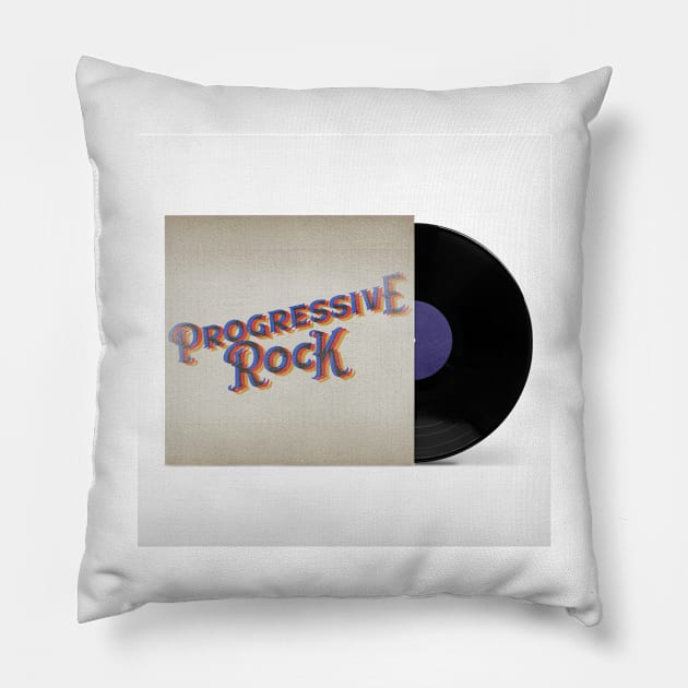 VINTAGE VINYL PROGRESSIVE MUSIC Pillow by elSALMA