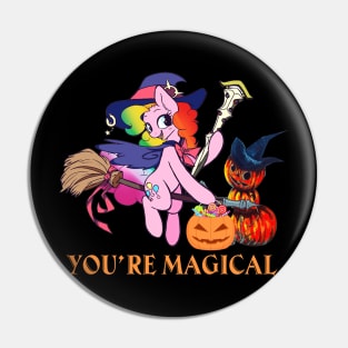 You're Magical T Shirt Cute Unicorn Witch Halloween Shirt Pin