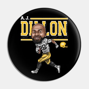 A.J. Dillon Green Bay Cartoon Pin