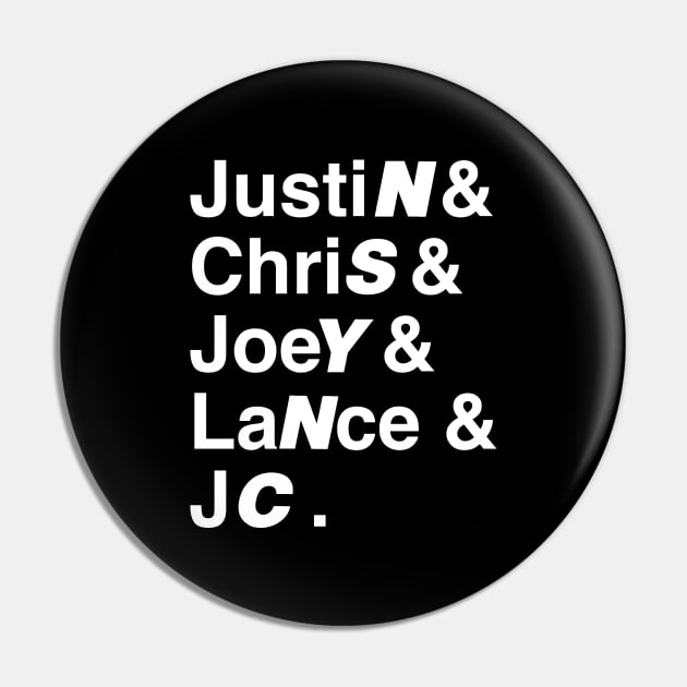 Nsync List Name Pin by Indranunik