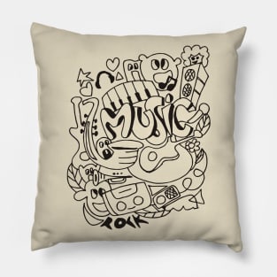 Doodle Music Pillow