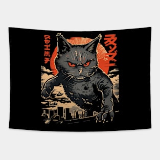 Catzilla Cat Meow Majesty Tapestry