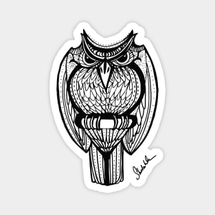 Badass owl (black version) Magnet