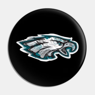 Eagles defaced edition Pin