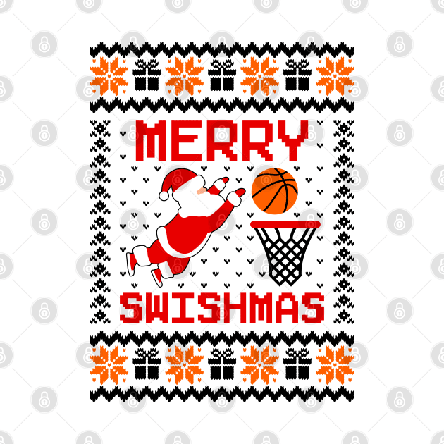 Merry Swishmas Basketball Ugly Sweater by Hobbybox