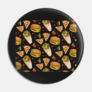 Fast Food Set Pattern Pin