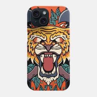 Tiger with Axes Phone Case