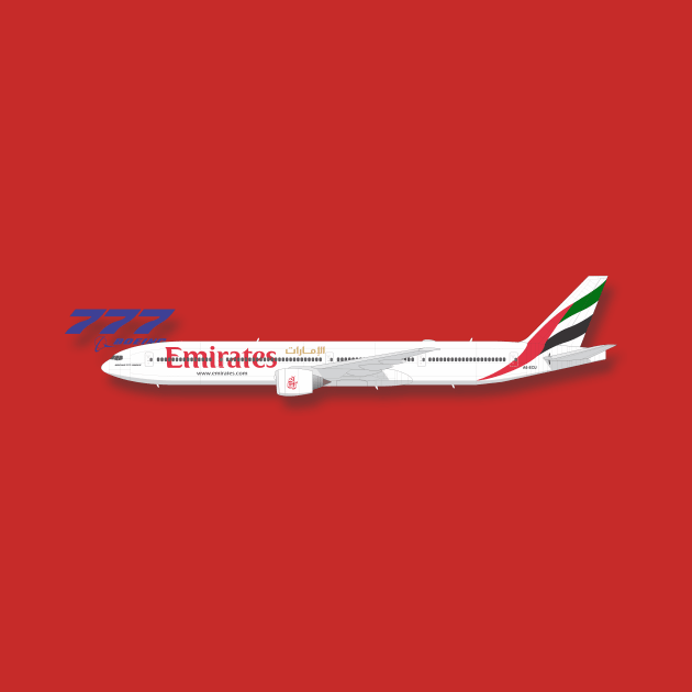 Emirates Airways Boeing 777 airliner by GregThompson