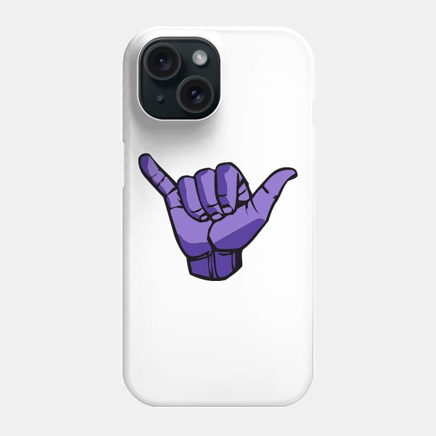 Shaka sign purple hang loose Phone Case by LiquidLine