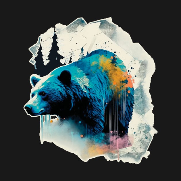 Abstract bear by GreenMary Design